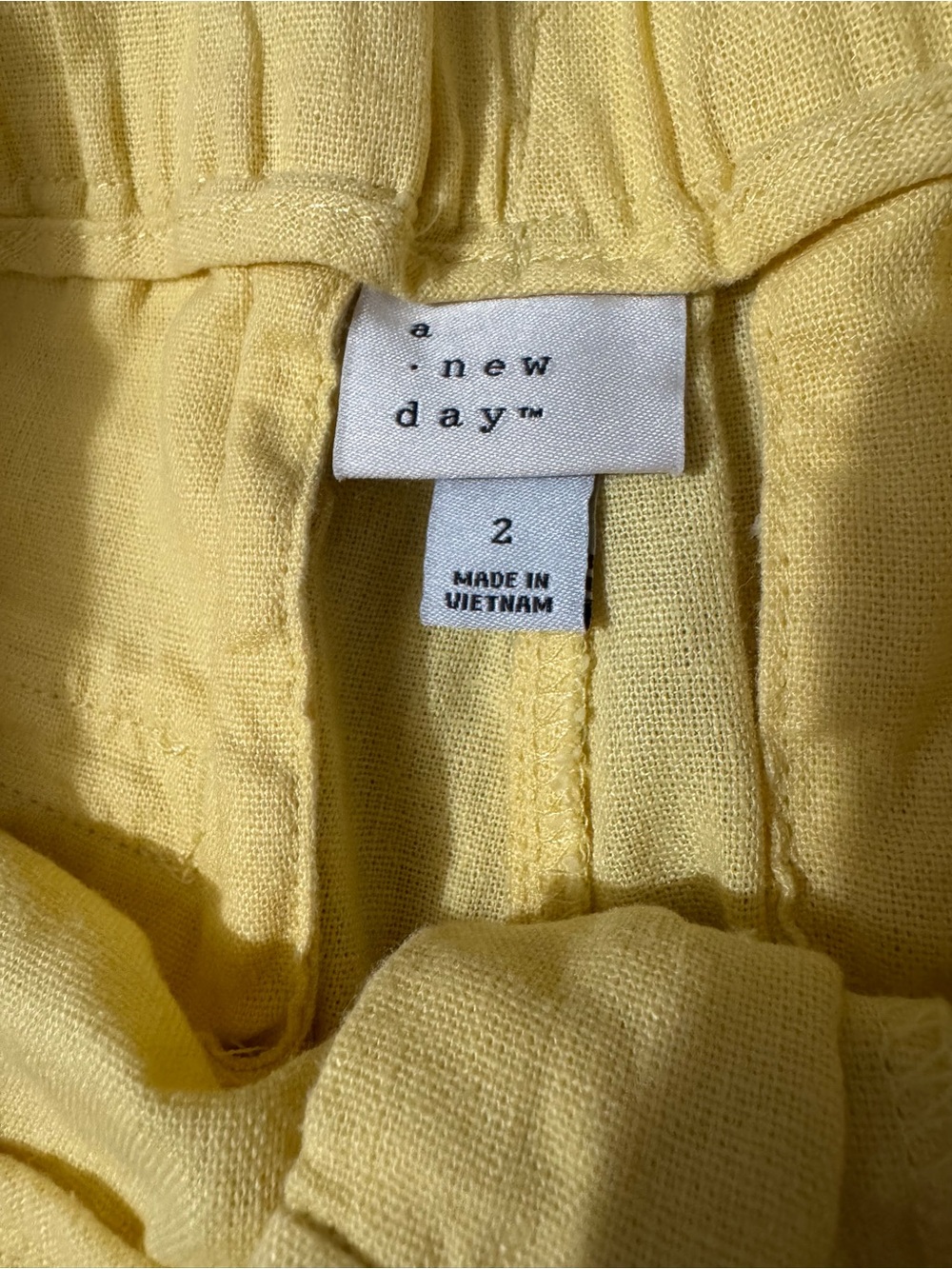 a new day Yellow Pleated High-Waist Women's Shorts - Picture 5 of 5
